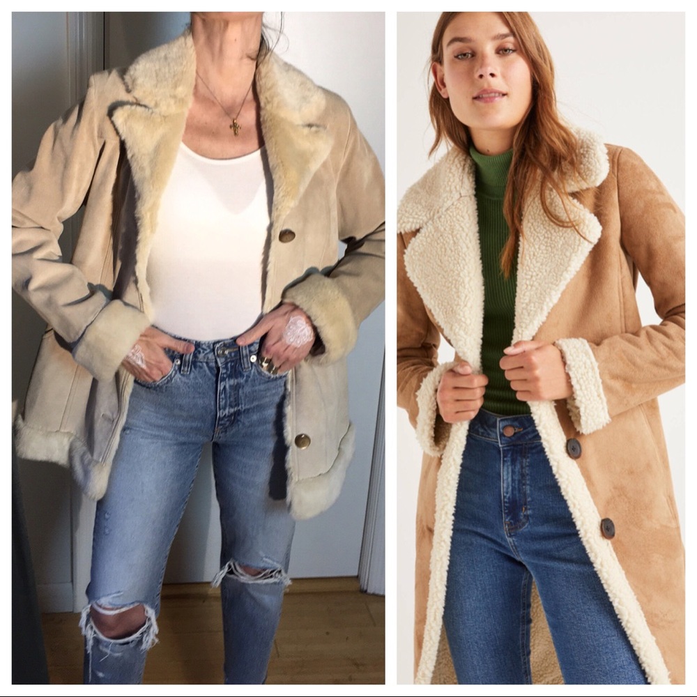 🚫SOLD🚫 VGT 1970s 100% Leather Suede Fur Coat - Picture 1 of 8
